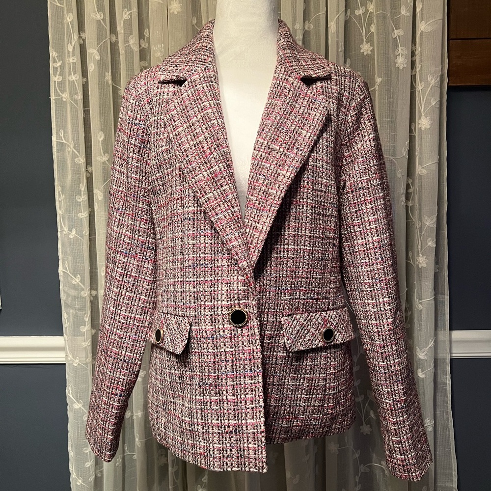 Bagatelle Pink Tweed Blazer